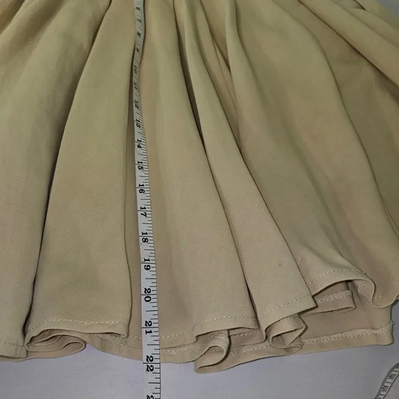 Made in Greece Beige pleated skirt size 6 linen - Picture 6 of 6